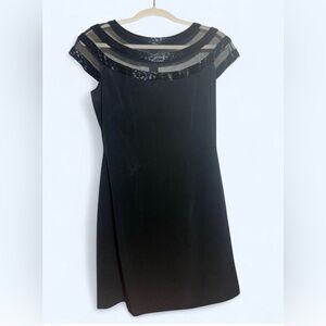 Vintage Designer Niteline Della Roufogali Black Sequin Cocktail Dress - Size 6